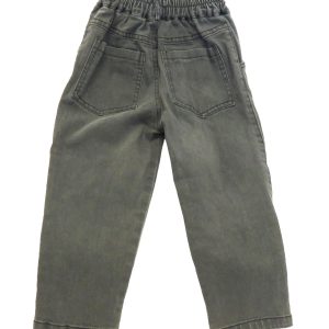 kids on trend grey denim jeans back view
