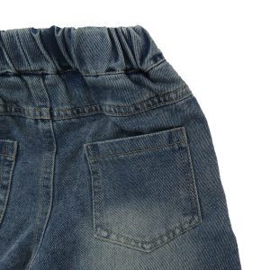 blue sweetheart denim jeans close up of back pocket
