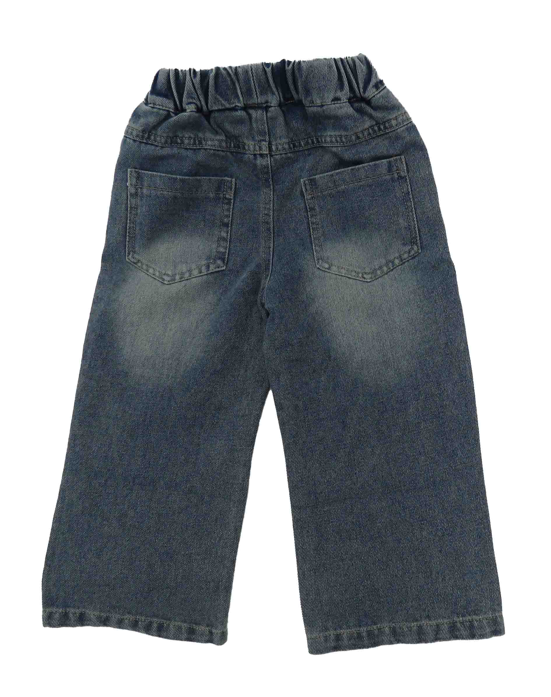 blue sweetheart denim jeans back view
