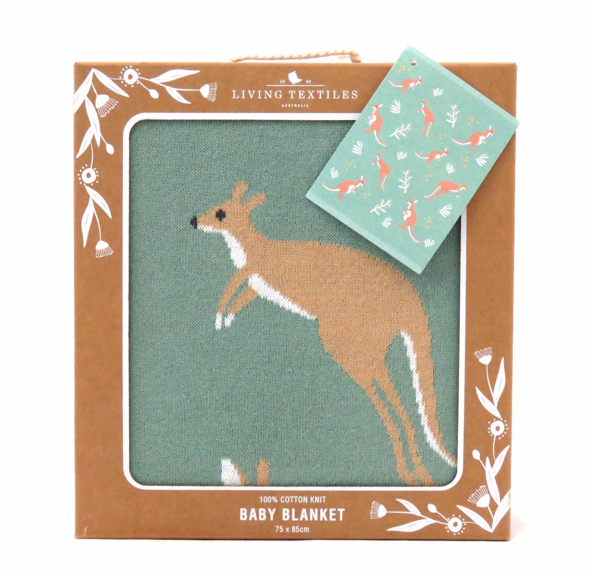 kangaroo baby blanket front view