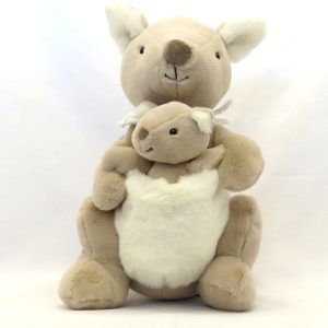katie kangaroo and joey plush toy front view