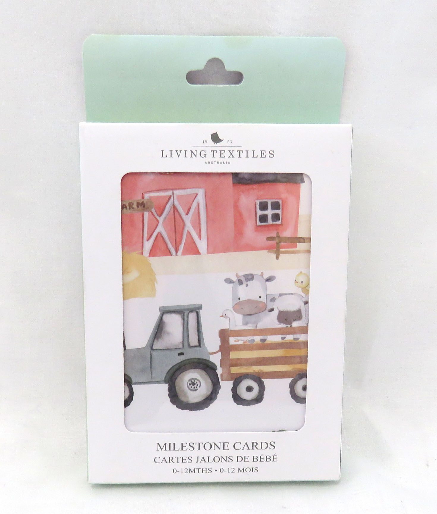 Baby milestone cards from Living textiles