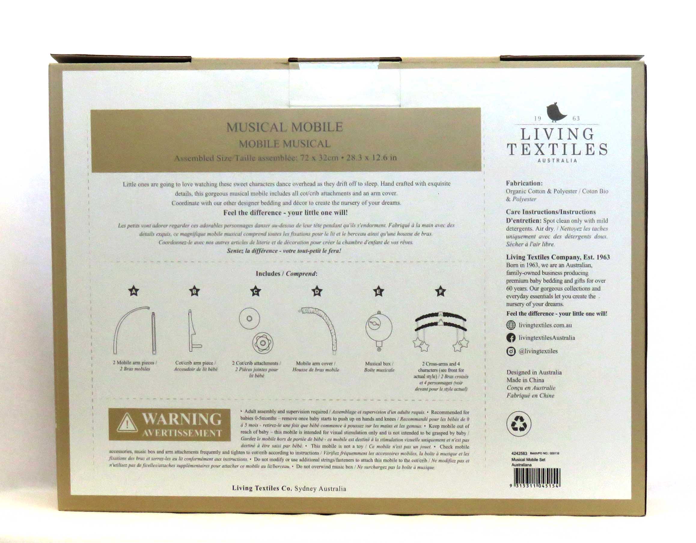 musical mobile back of box