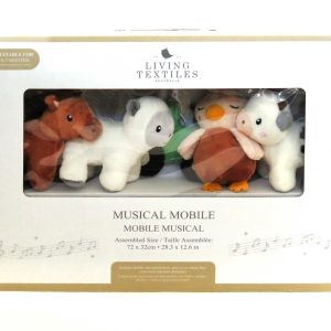 musical mobile with four farm animals - front of box