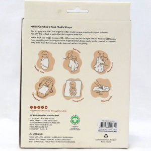 australiana muslin wraps 2 pack back view