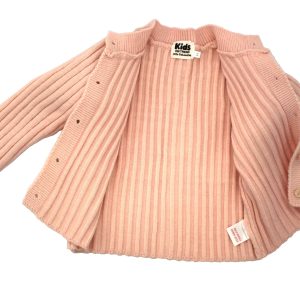 Kids on Trend soft pink cardigan front view unbuttoned