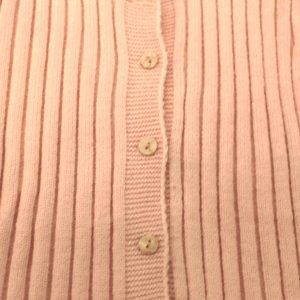 Kids on Trend soft pink cardigan close up