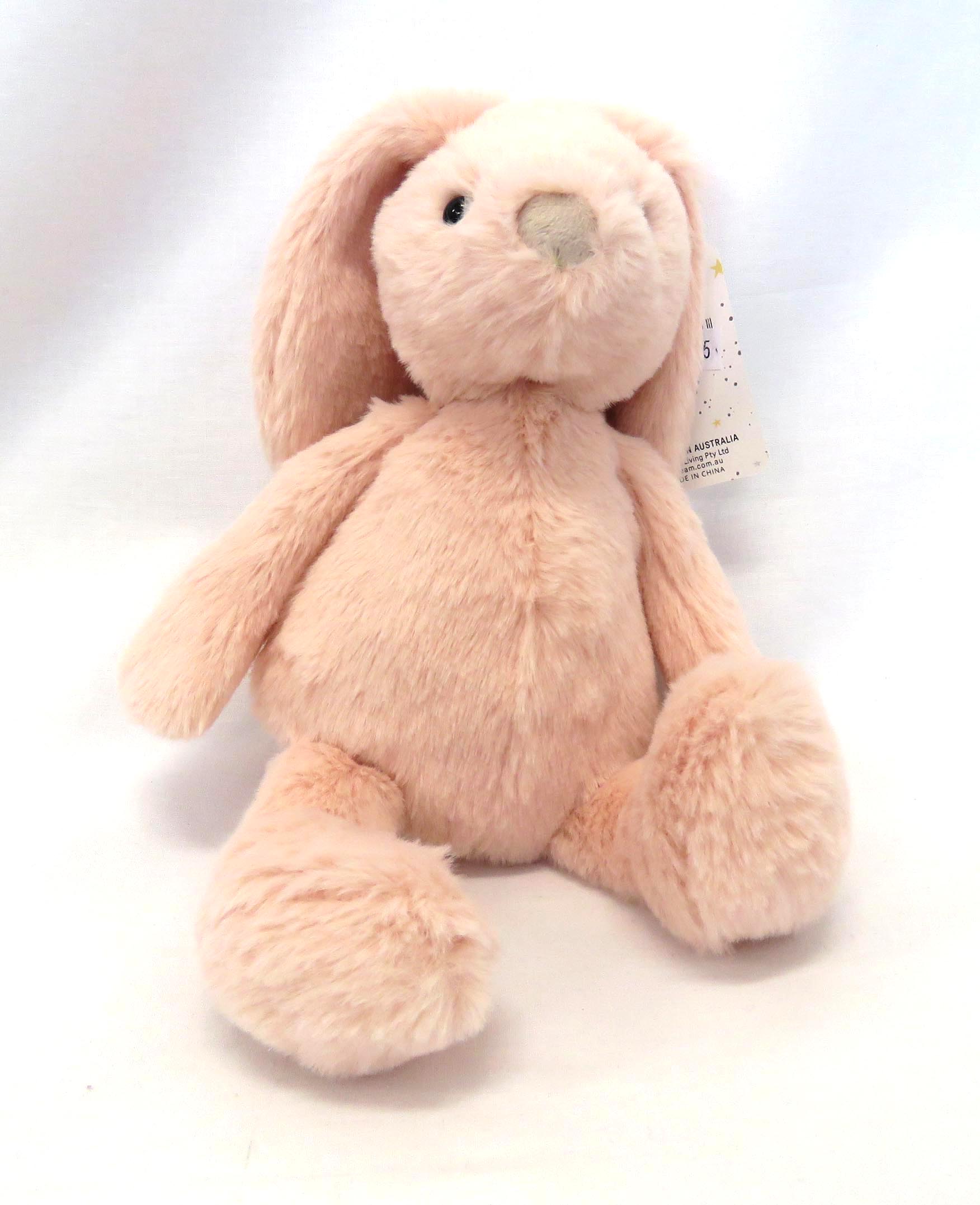 small peach pink bunny front view
