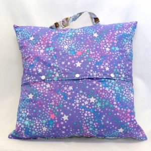 reading pillow - forest critters - back view