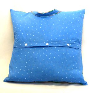 reading pillow - rabbits - back view