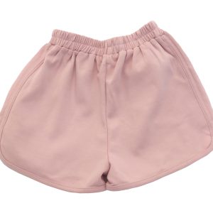 kids on trend pink girls sports shorts back view
