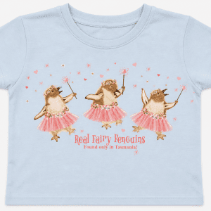 Real fairy penguins found only in tasmania tshirt - sarah prince design