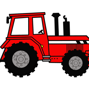 Red tractor print - sarah prince design
