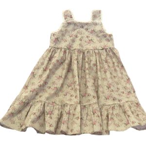 brown floral dress back view