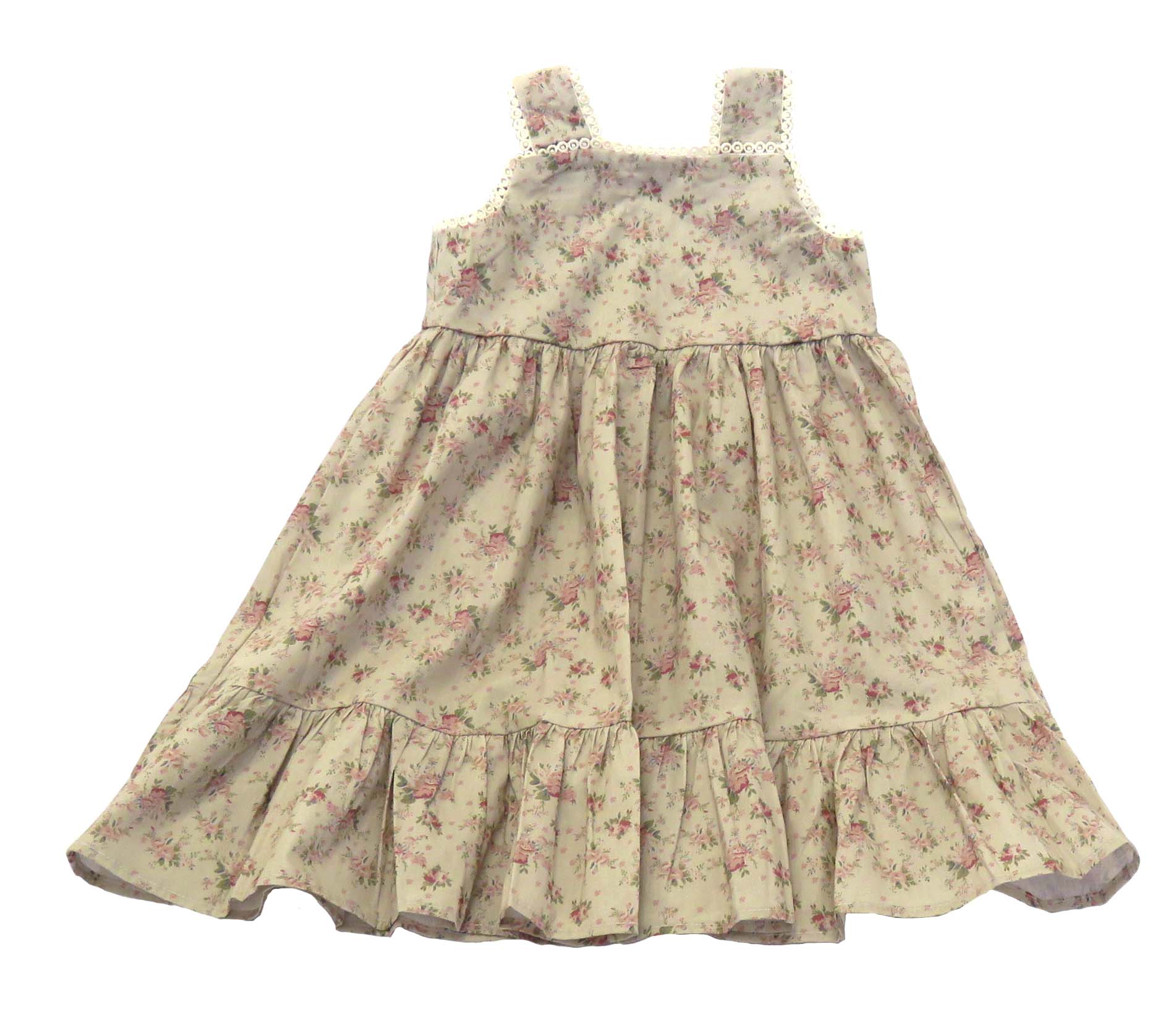 brown floral dress back view