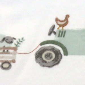 tractors travel change mat for babies close up