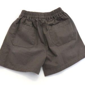 kids on trend grey boys shorts back view