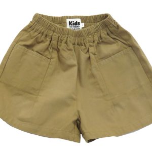 kids on trend fawn boys shorts front view