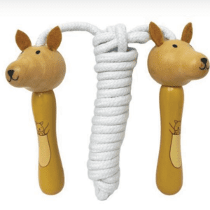 wooden kangaoo skipping rope