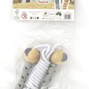 wooden koala skipping rope in packet back view