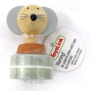 wooden mouse stamp - front view