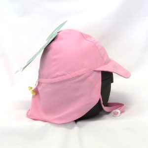 pink sunhat for babies side view