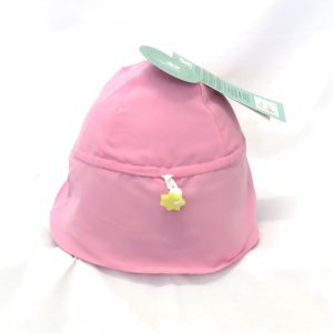 pink sunhat for babies back view