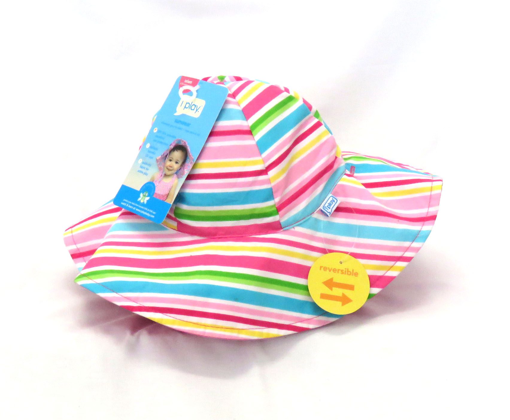 sunhat coloured stripes front view