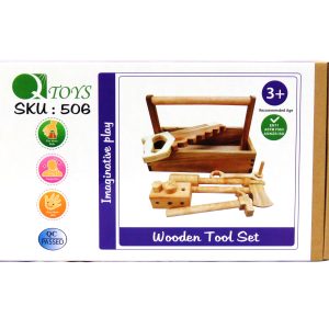 wooden tool set front view