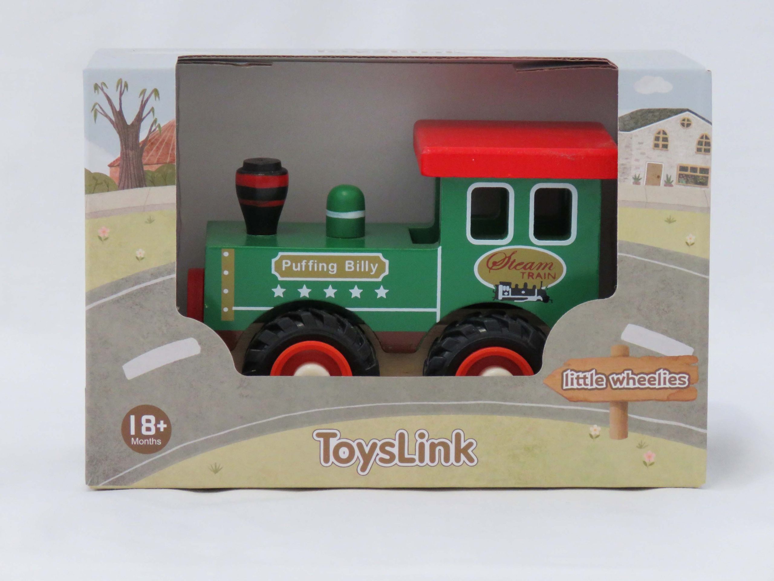 toyslink wooden steam train front view