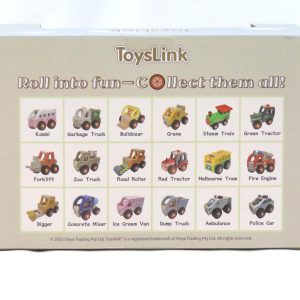 toyslink wooden steam train back view showing whole collection