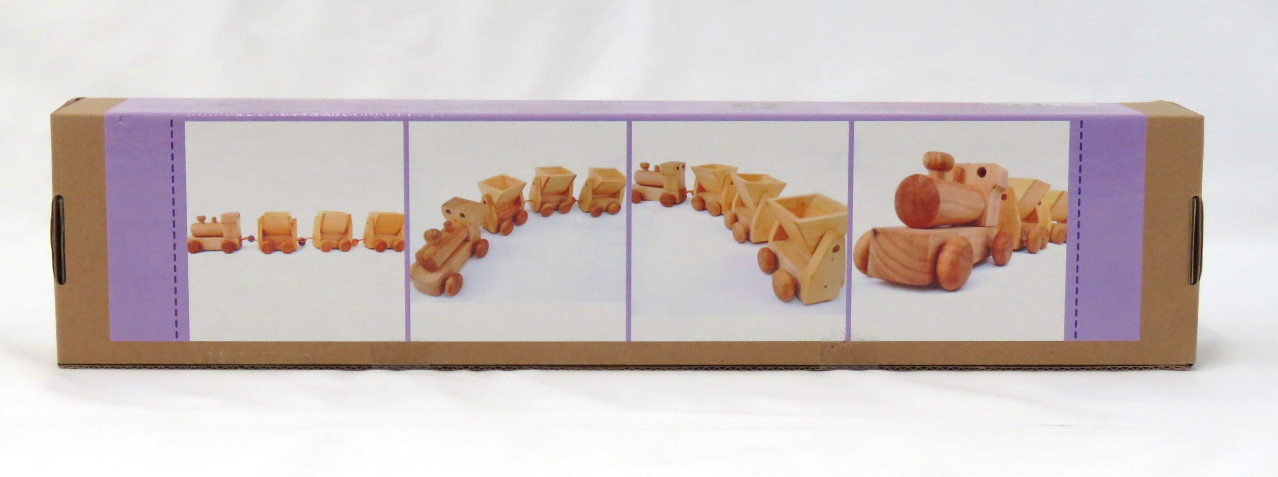 wooden train back view