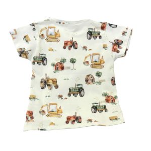 Snuggle hunny tshirt with diggers design back view