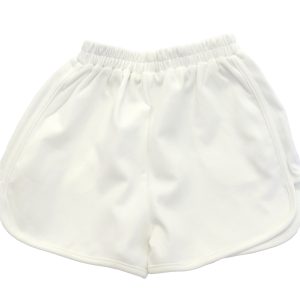 kids on trend white girls sports shorts back view