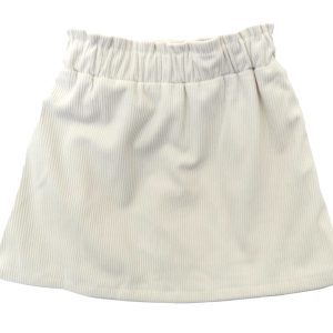 kids on trend white corduroy skirt back view